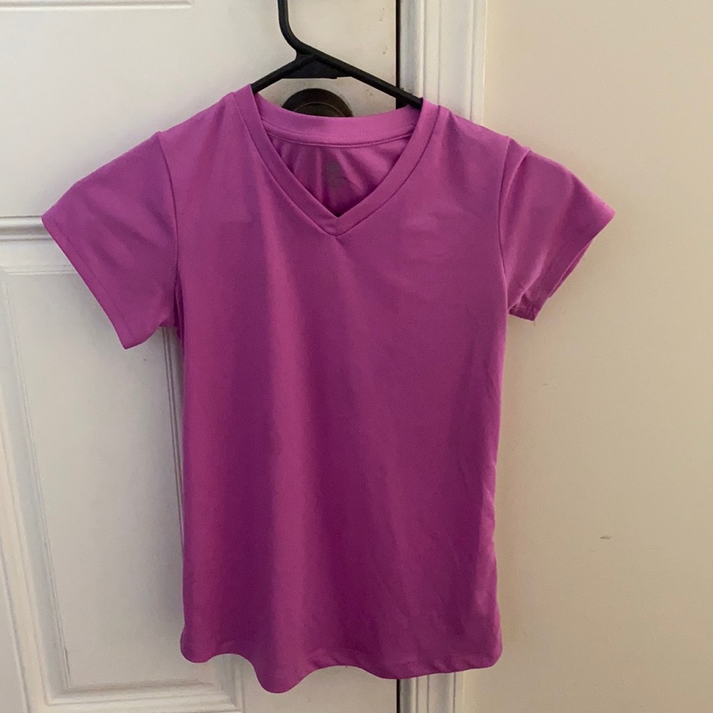 pink/purple workout shirt
